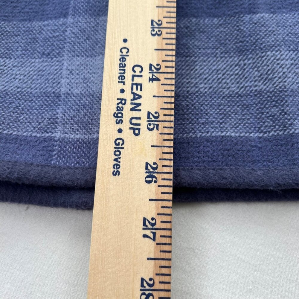Denim & Co. Plaid Snap Jacket Medium 100% Cotton Blue & Gray Womens Flannel Coat - Picture 10 of 11